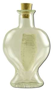 Lotus Light Pure Essential Oils - Essential Oil Packaging Supplies Heart Bottle + Cork CAP 3.3 oz 10