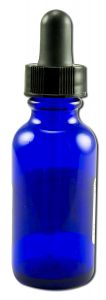 Lotus Light Pure Essential Oils - Essential Oil Packaging Supplies Bottle Blue GLASS w\/Dropper 1 oz