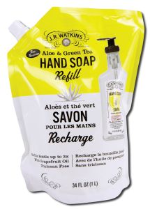 J.r. Watkins - Liquid Hand SOAPs Aloe and Green Tea Refill 34 oz